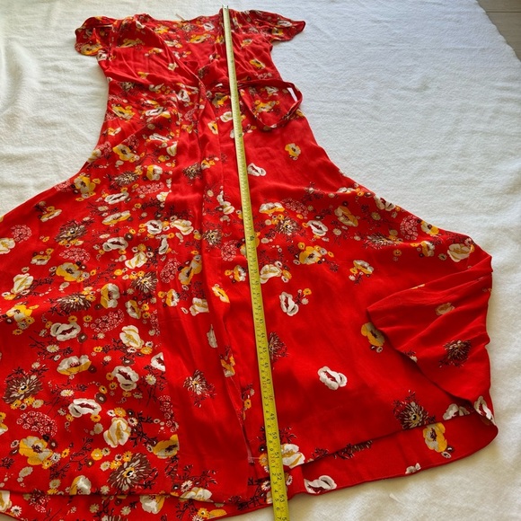 Free People Maxi Wrap Dress Floral Print Size Small - Picture 8 of 8